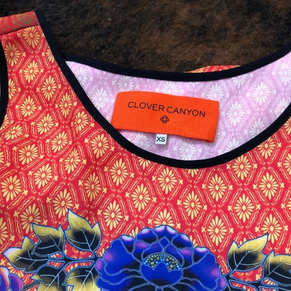 Clover Canyon Print Split Back Tank XS Colorful - Picture 4 of 5